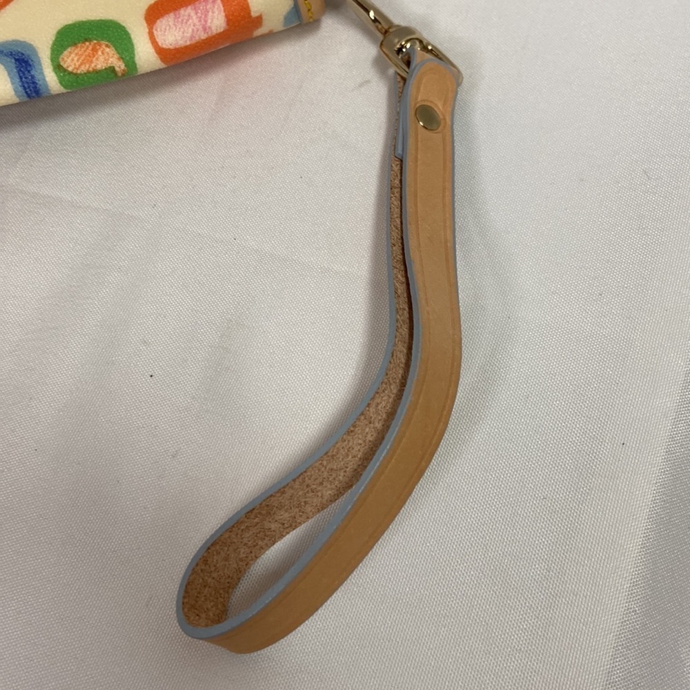 Dooney & Bourke Vintage Rainbow Party Graffiti Wristlet Nwot View 5